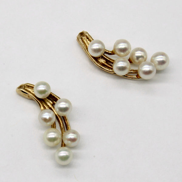 14k Pearl Branch Earrings