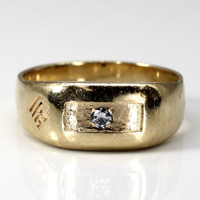 Flush Set Diamond Ring | 0.03ct |SZ 7 |