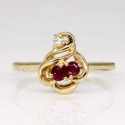 Ruby & Diamond Ring | 0.16ctw, 0.03ct | SZ 9.25 |