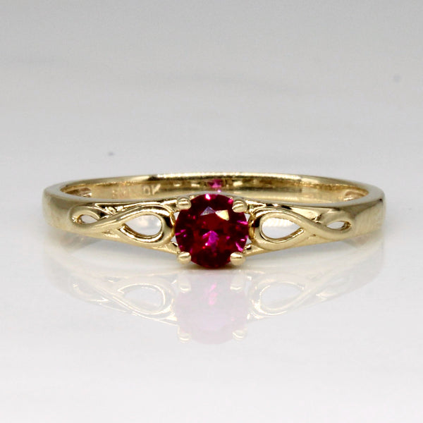 Synthetic Ruby Ring | 0.26ct | SZ 7.25 |