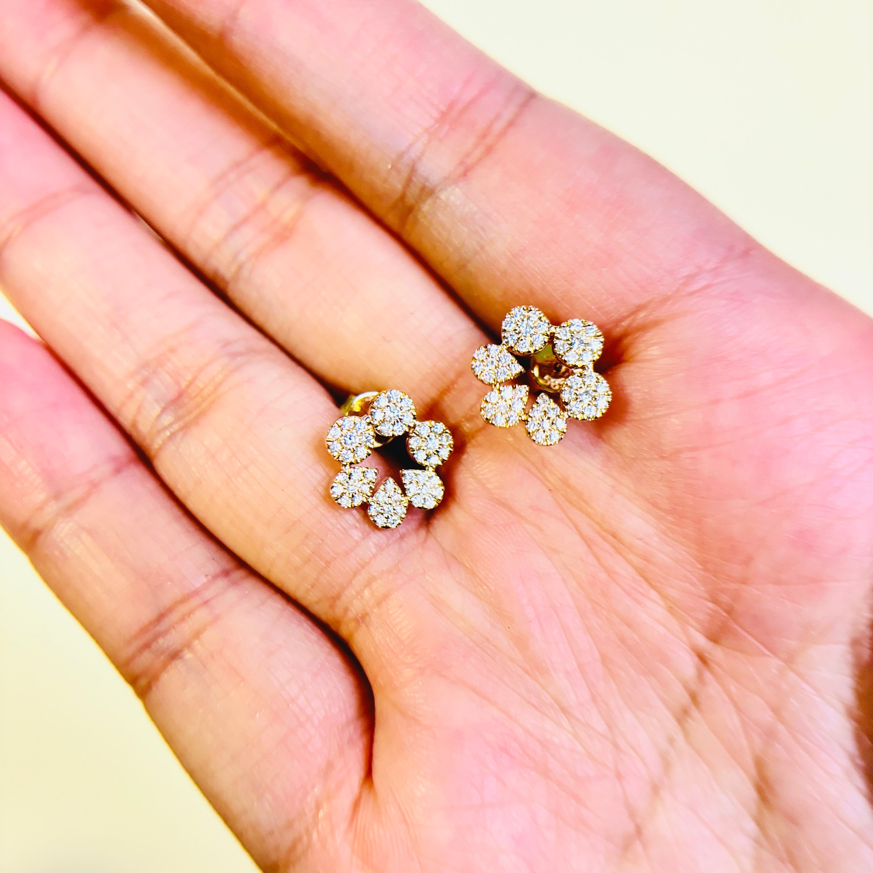 14K Yellow Gold Diamond Earrings | 0.35ctw