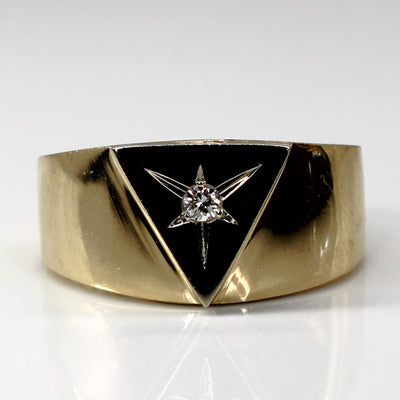 Solitaire Diamond Solid Gold Ring | 0.05ct | SZ 10 |