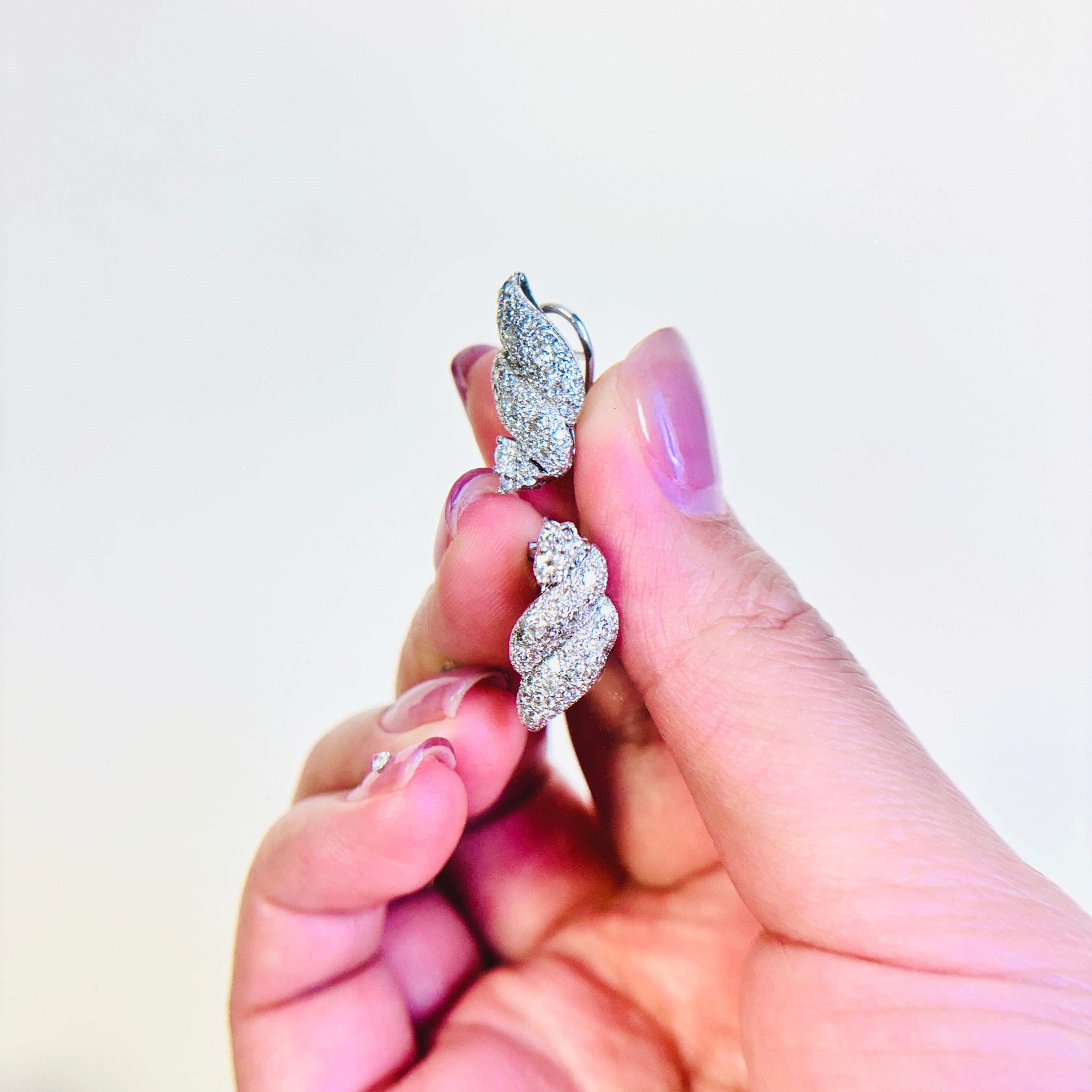 18k White Gold Diamond Earring | 1.49ctw