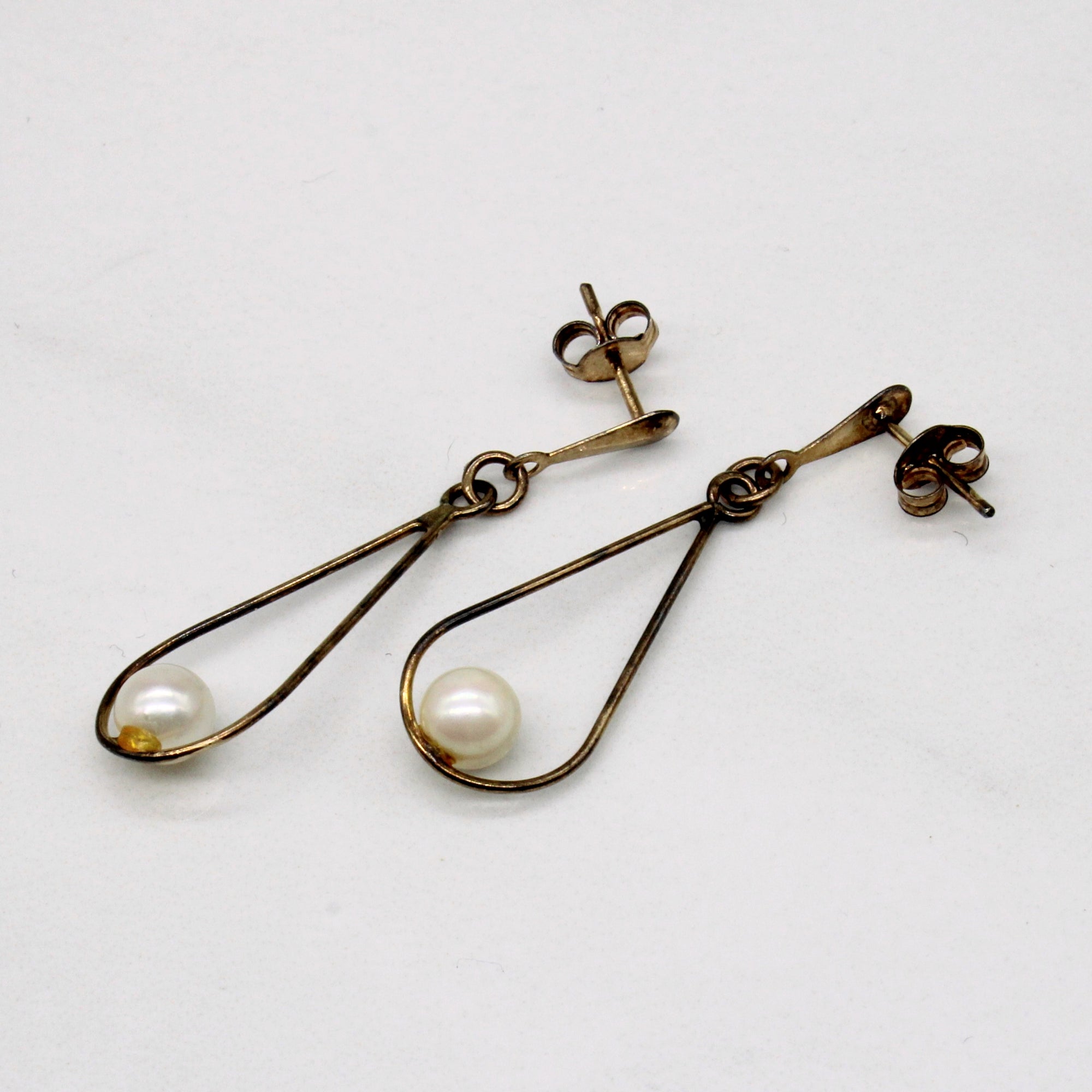 Ornate Pearl Drop Earrings