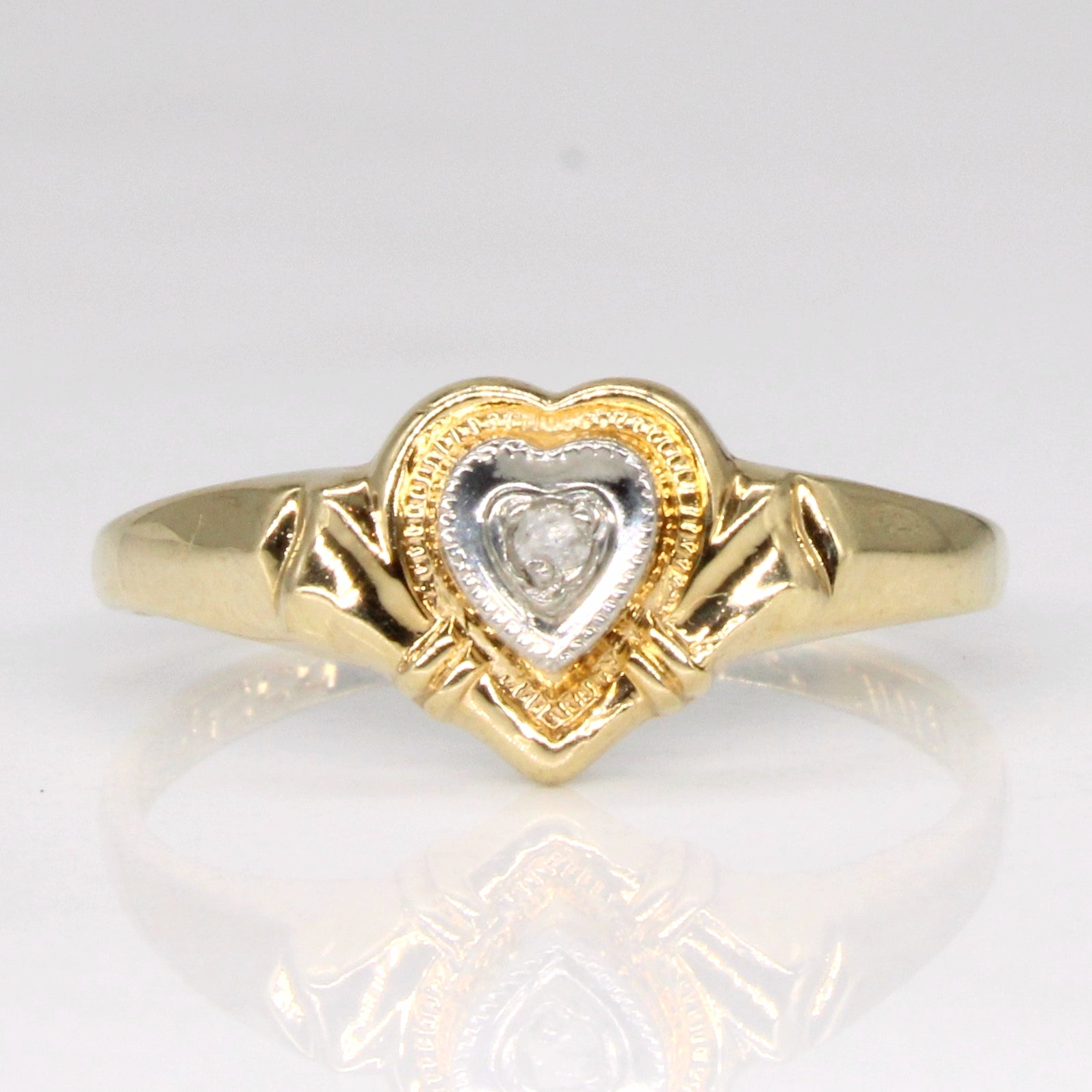 Diamond Heart Ring | 0.005ct | SZ 3.5 |