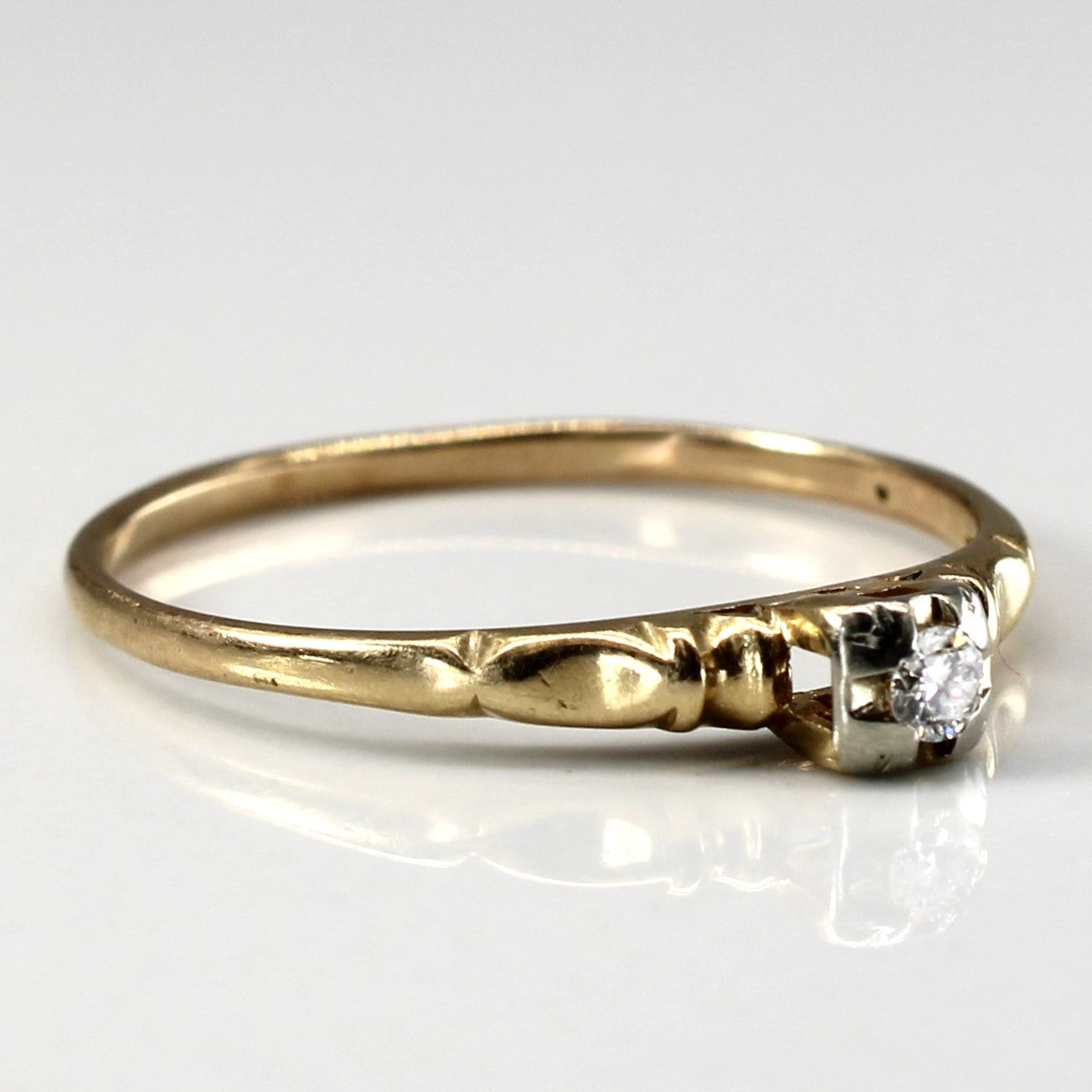 Vintage Solitaire Diamond Ring | 0.05ct | SZ 8.75 |