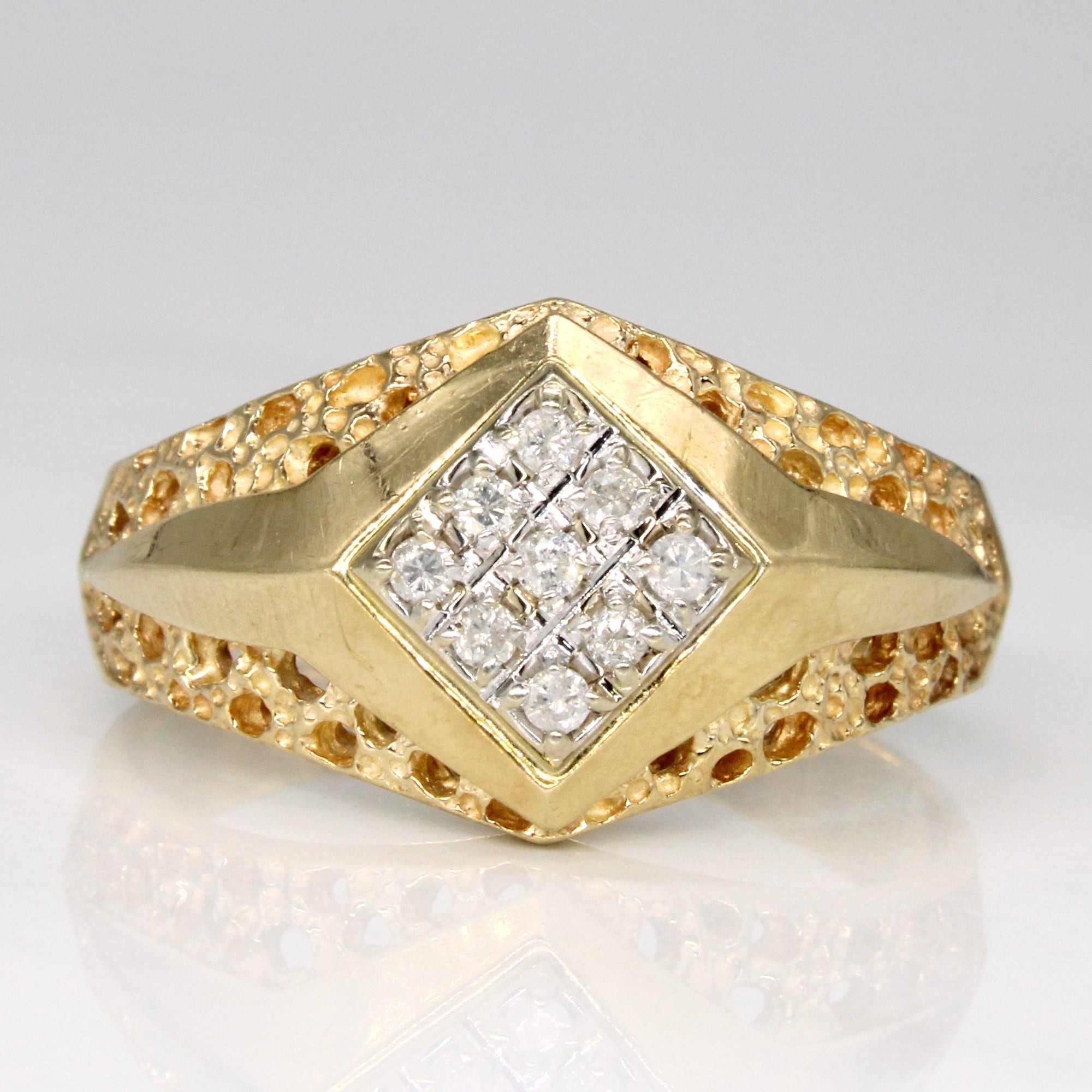 Diamond Cocktail Ring | 0.09ctw | SZ 12.5 |