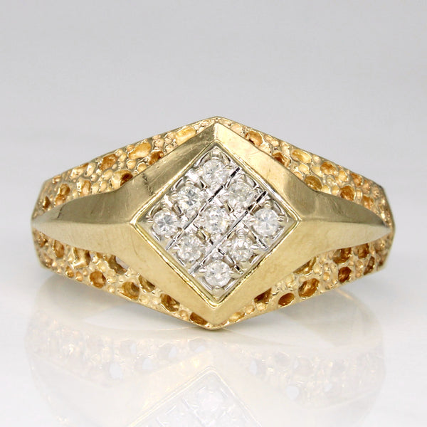 Diamond Cocktail Ring | 0.09ctw | SZ 12.5 |