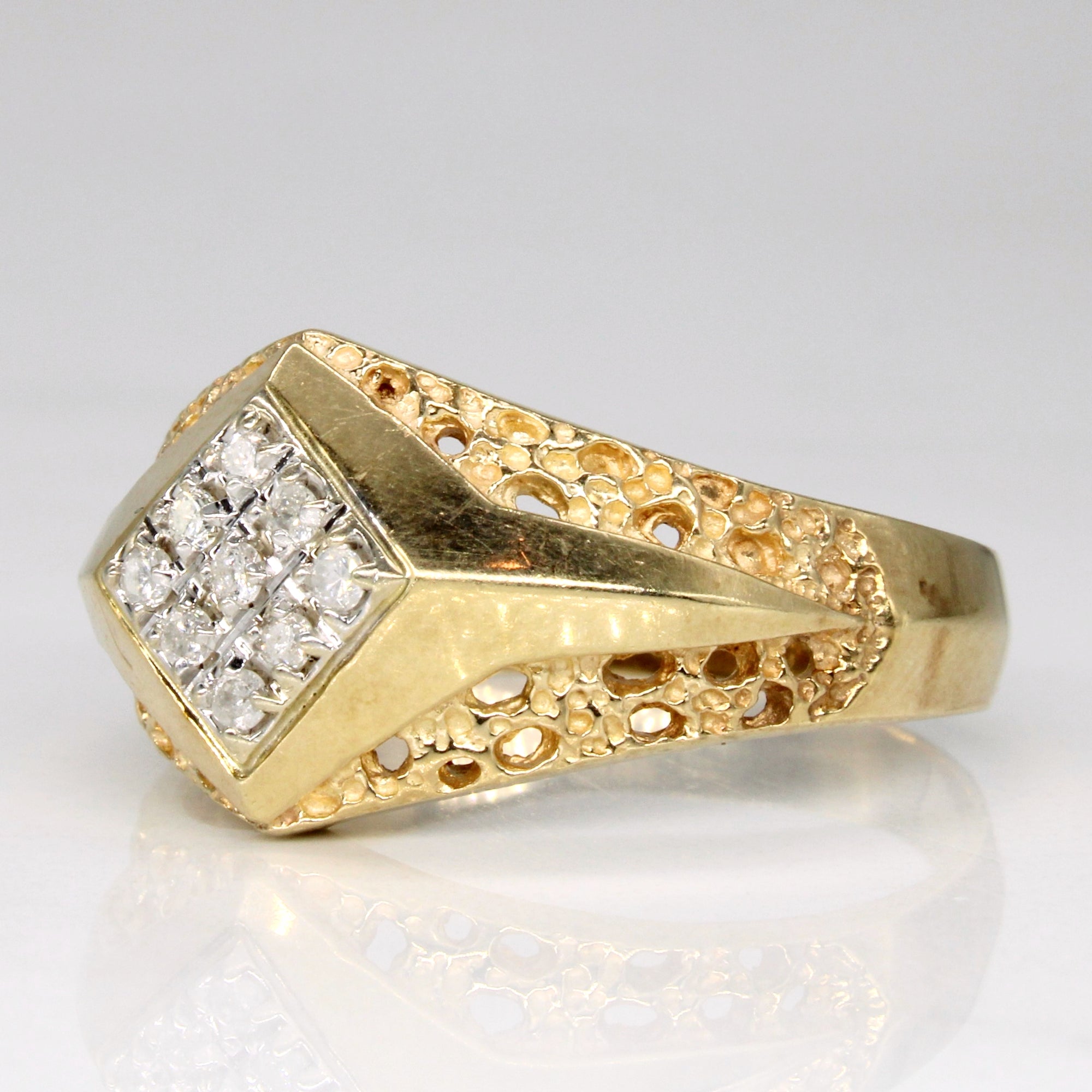 Diamond Cocktail Ring | 0.09ctw | SZ 12.5 |