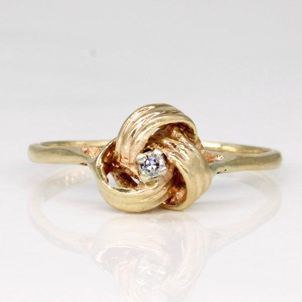 Diamond Knot Ring | 0.015ct | SZ 5 |