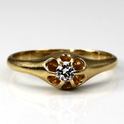 Belcher Set Diamond Ring | 0.09ct | SZ 6 |