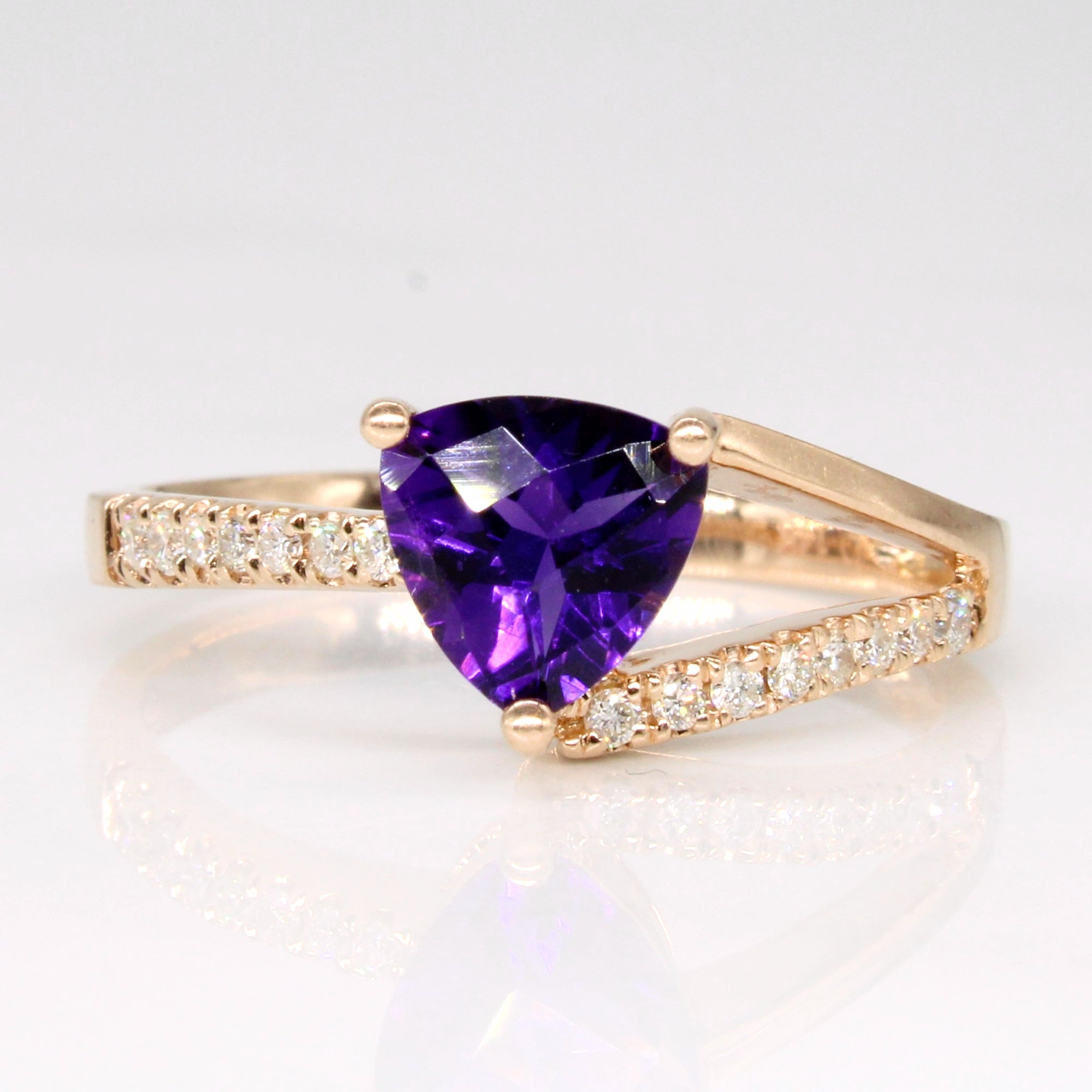 Amethyst & Diamond Cocktail Ring | 1.10ct, 0.14ctw | SZ 8.5 |