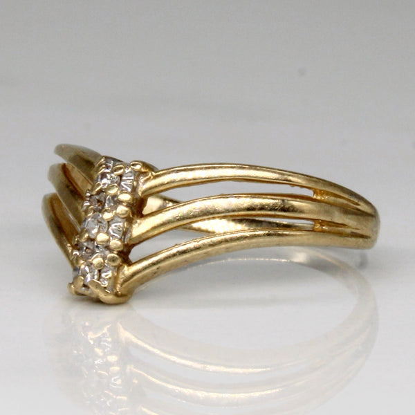 Chevron Diamond Ring | 0.03ctw | SZ 5.5 |