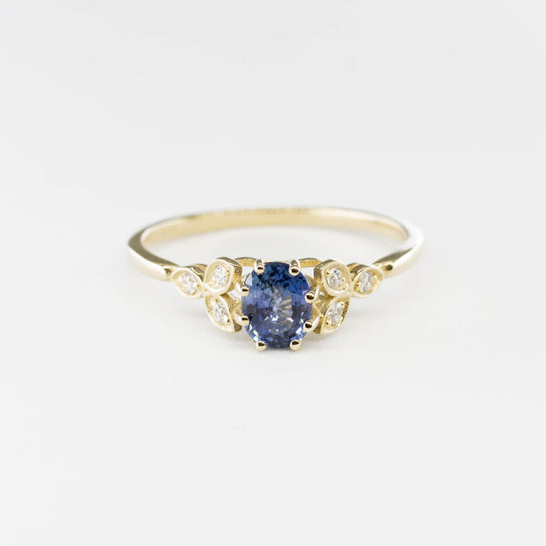 100 Ways' Oval Sapphire and Diamond Ring | 0.76ct, 0.08ctw | SZ 7 |