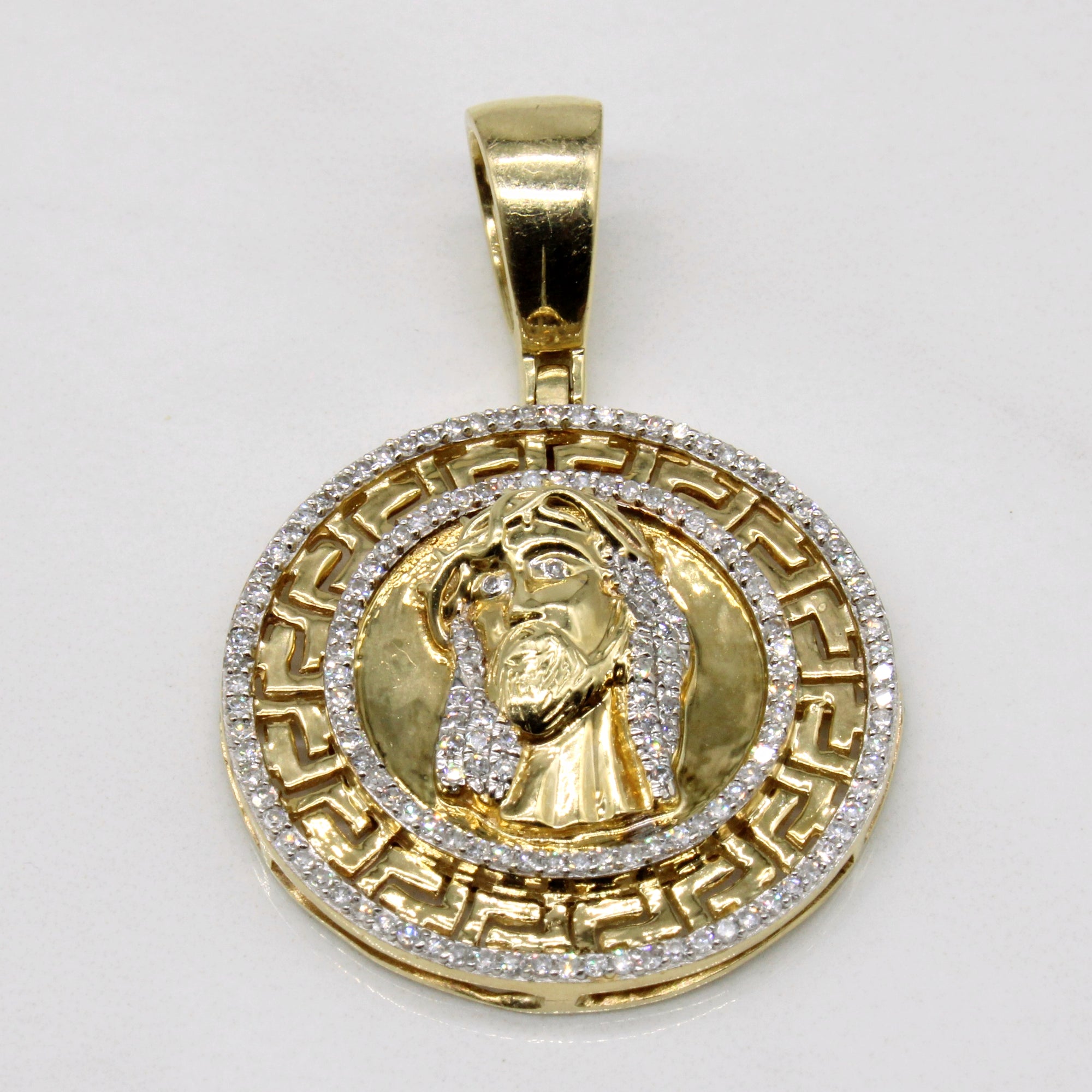 Diamond Jesus Portrait Pendant | 0.35ctw |