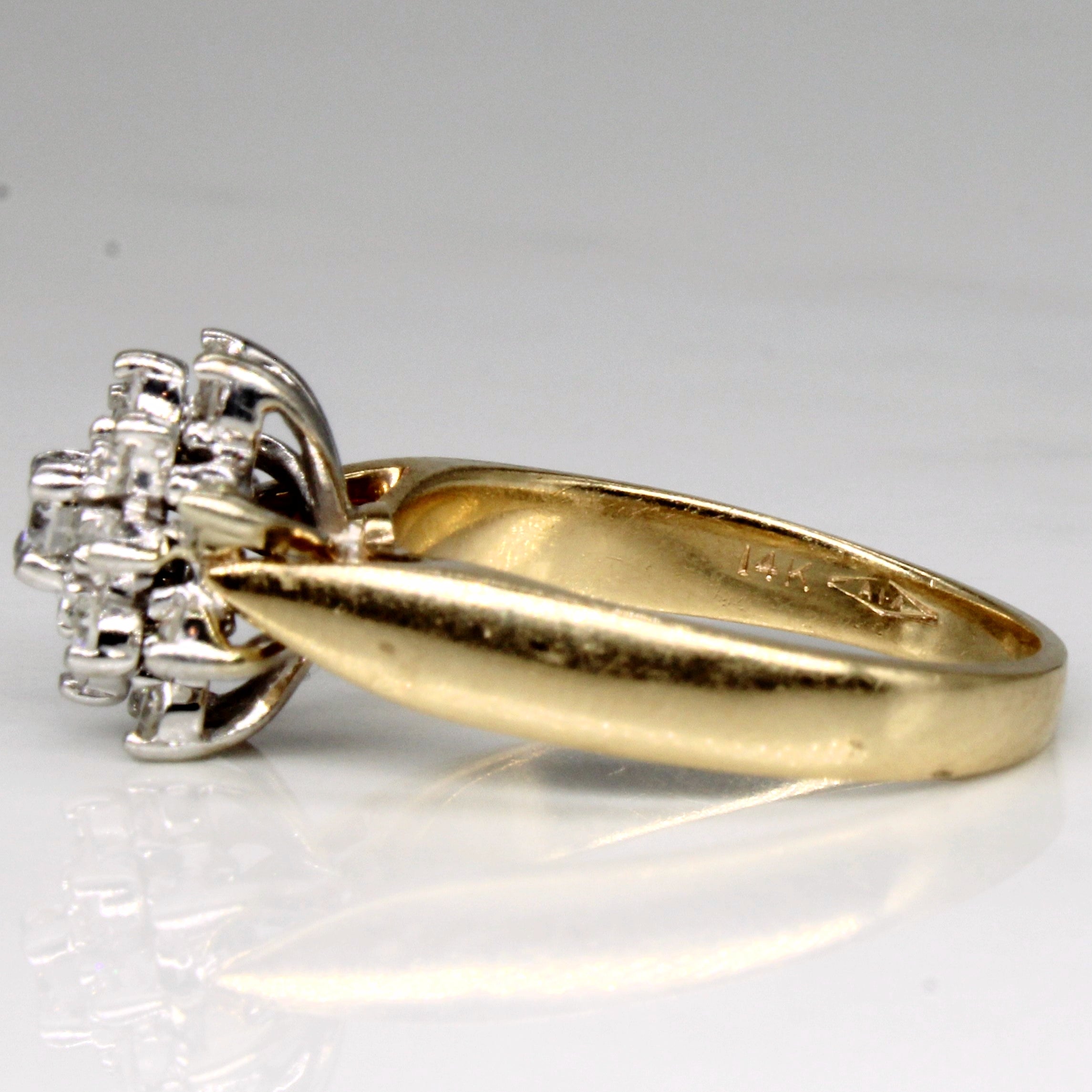 Bague sertie de diamants | 0,39 ct | Taille 6,25 | 