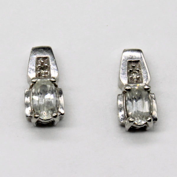 Topaz & Diamond Earrings | 0.50ctw, 0.01ctw |