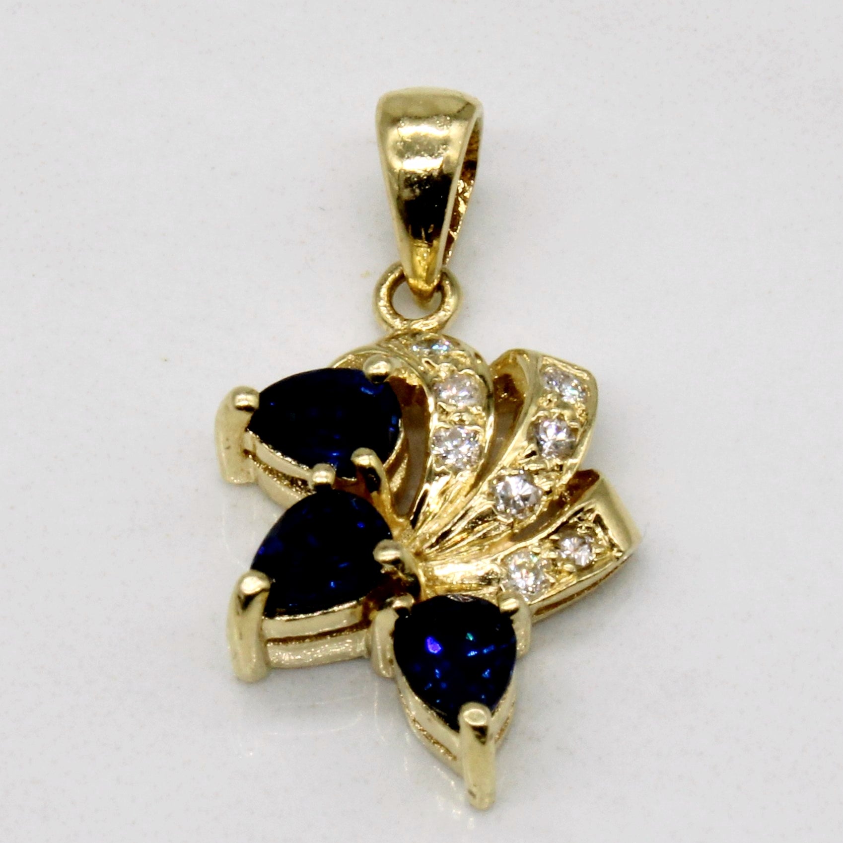 Sapphire & Diamond Pendant | 0.75ctw, 0.03ctw |