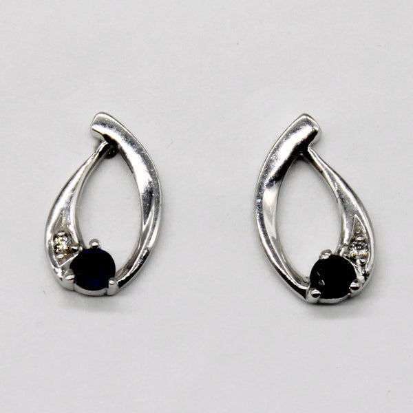 Sapphire & Diamond Earrings | 0.12ctw, 0.02ctw |