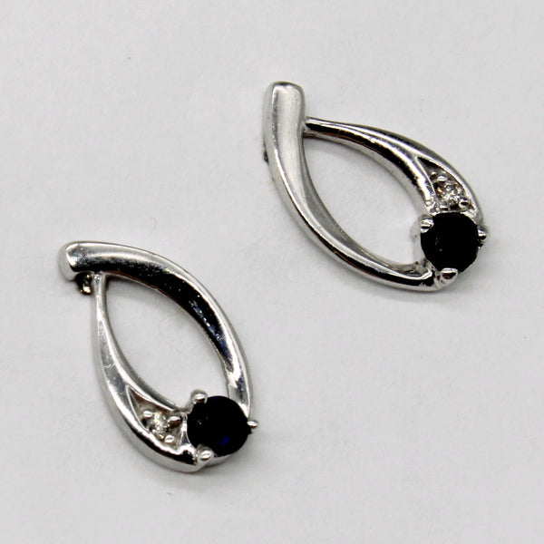 Sapphire & Diamond Earrings | 0.12ctw, 0.02ctw |