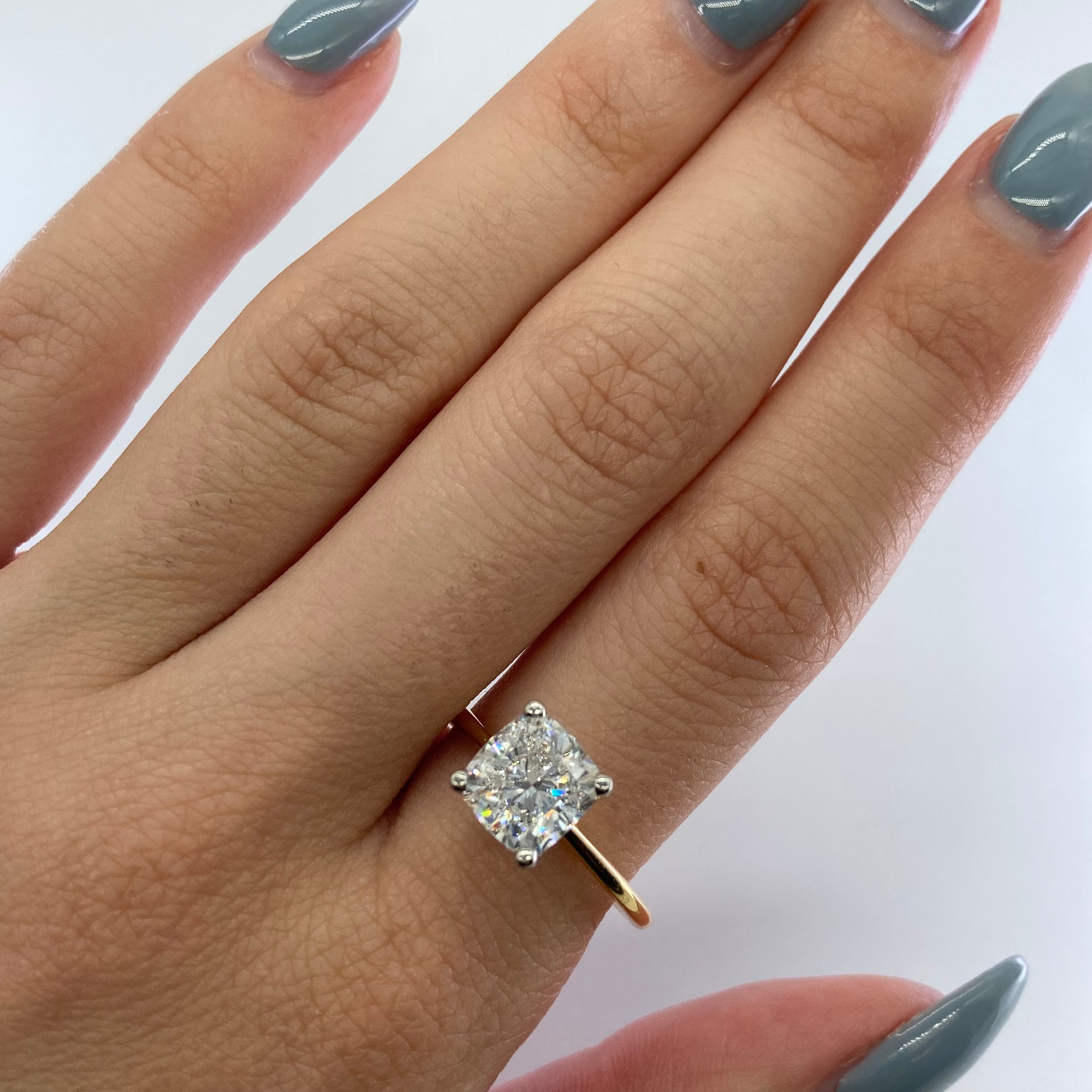 Cushion Cut GIA Certified Diamond Engagement Ring | 2.48ct | VS1 D | SZ 8.25 |