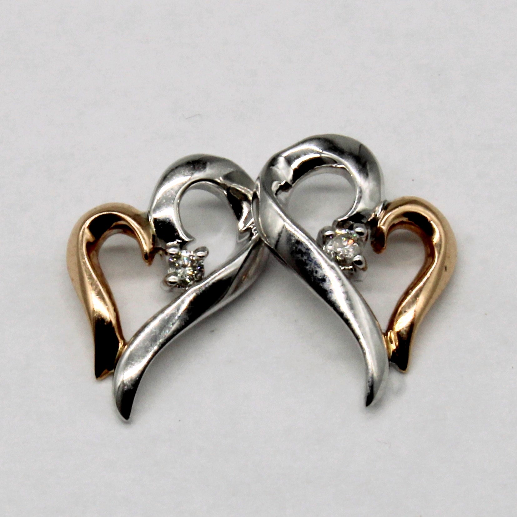 Diamond Heart Earrings | 0.06ctw |