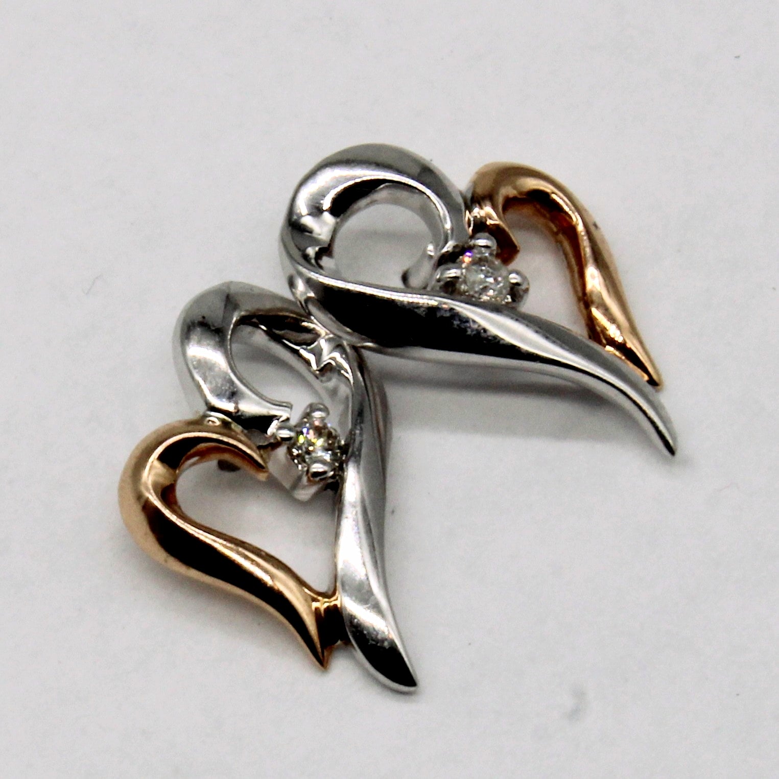 Diamond Heart Earrings | 0.06ctw |