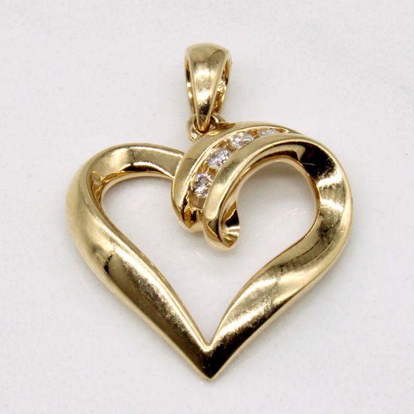 14k Diamond Heart Pendant | 0.04ctw |