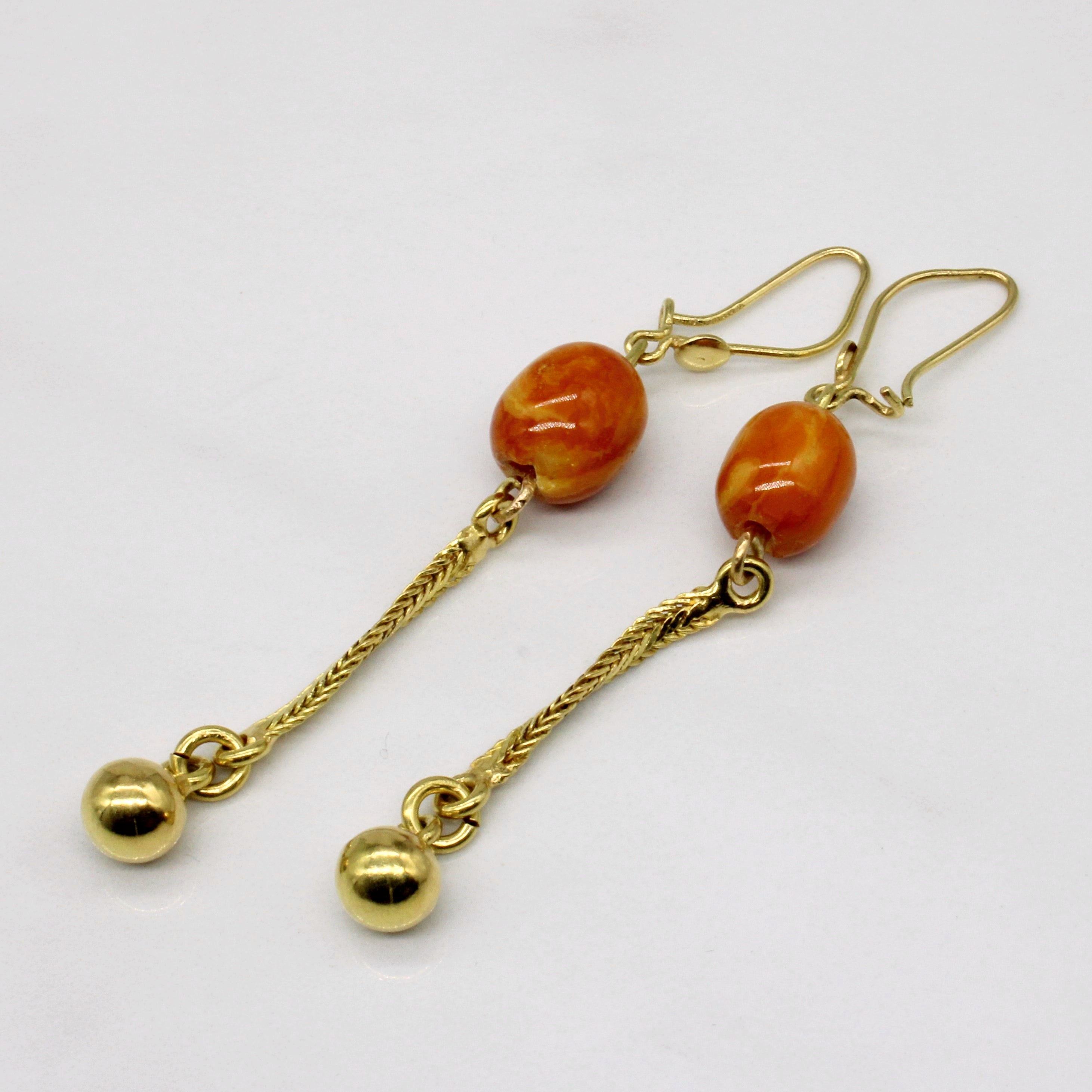 Amber Drop Earrings | 5.00ctw |