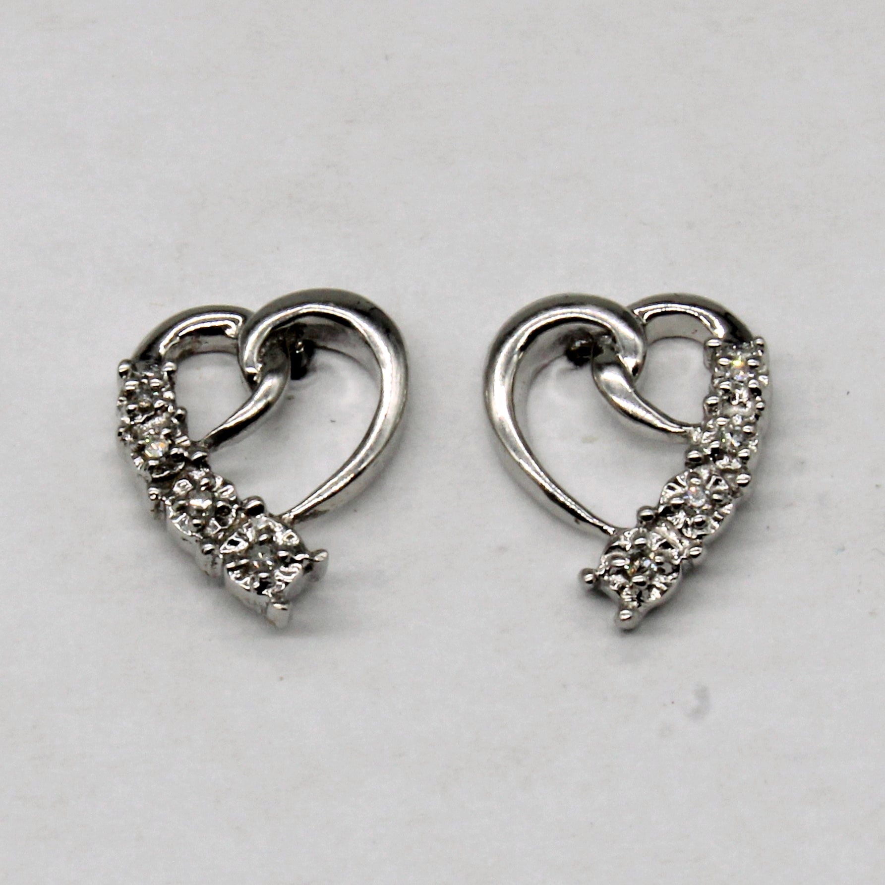 Diamond Heart Earrings | 0.03ctw |
