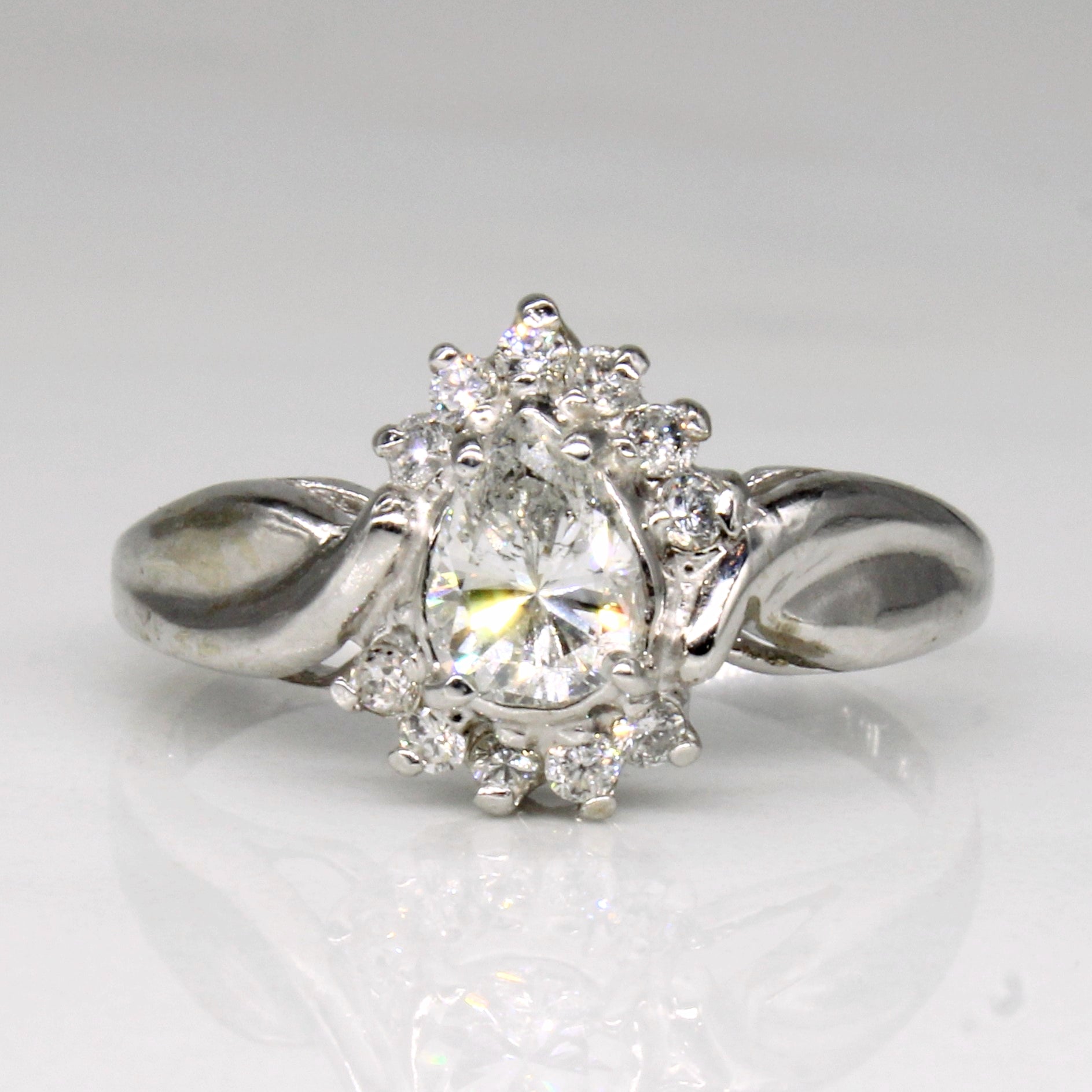 Pear Cut Diamond Engagement Ring | 0.56ctw | SZ 5.25 |