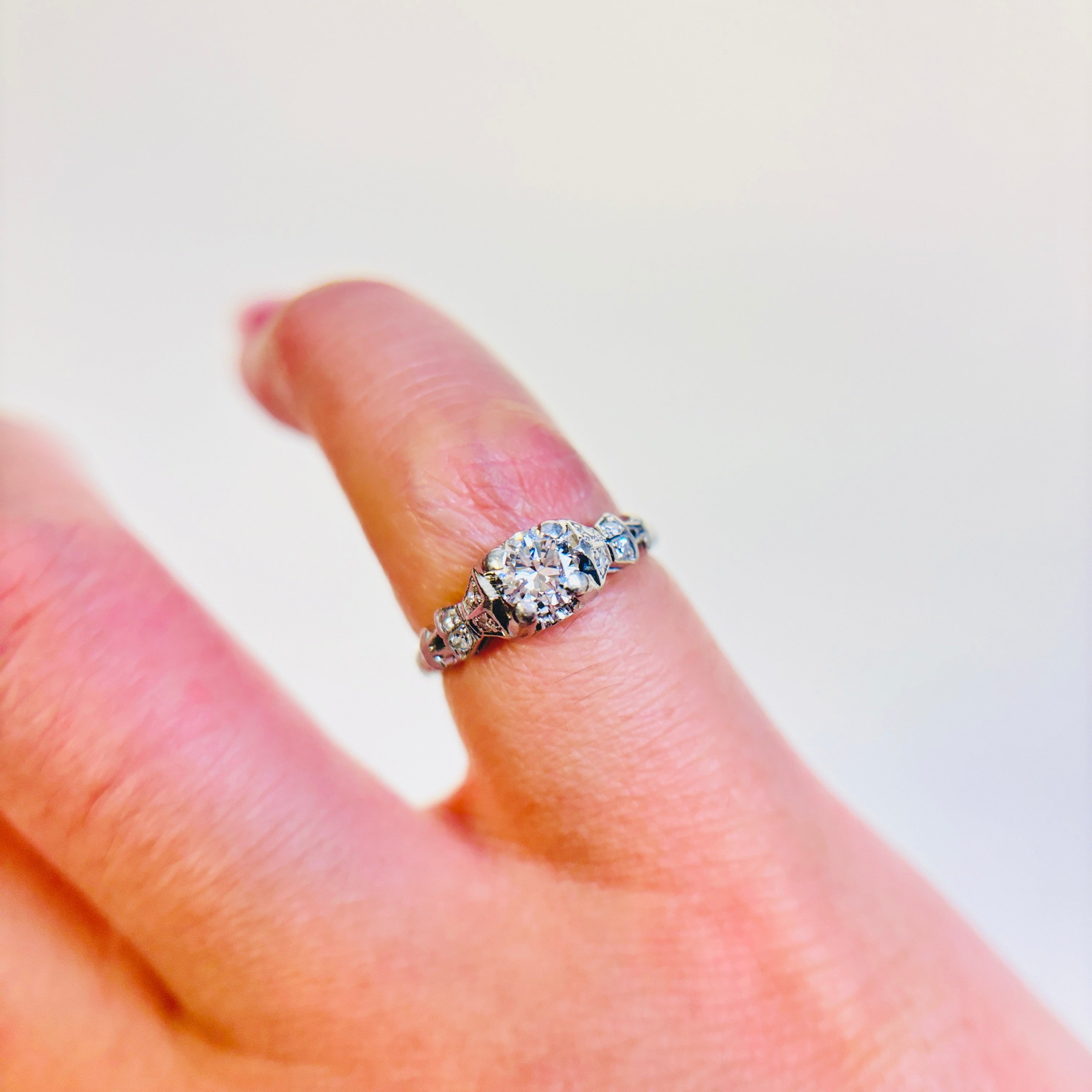 Birks' Vintage Platinum Diamond Engagement Ring | 0.46ctw | SZ 3.75