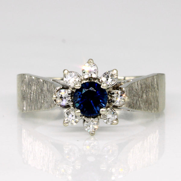 Sapphire & Diamond Halo Ring | 0.27ct, 0.12ctw | SZ 6.75 |