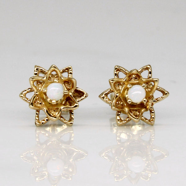 Opal Flower Earrings | 0.08ctw |