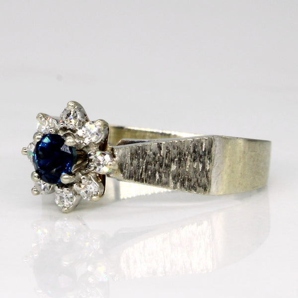 Sapphire & Diamond Halo Ring | 0.27ct, 0.12ctw | SZ 6.75 |