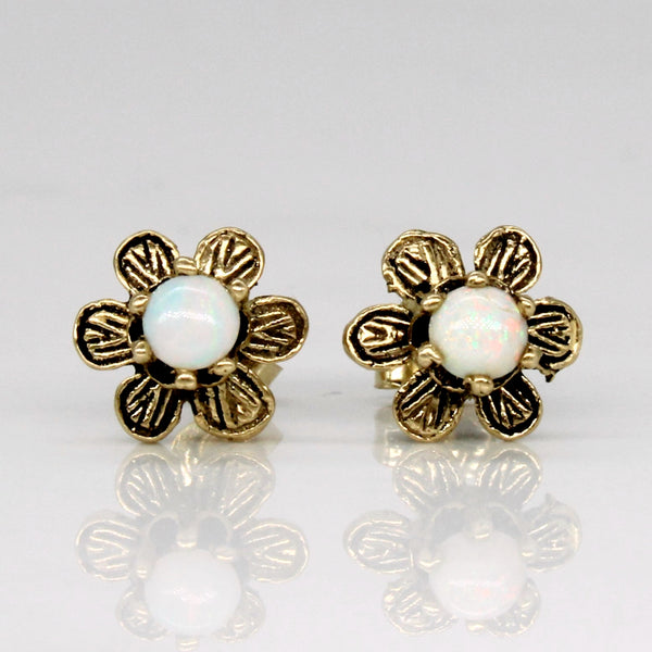 Opal Flower Earrings | 0.12ctw |