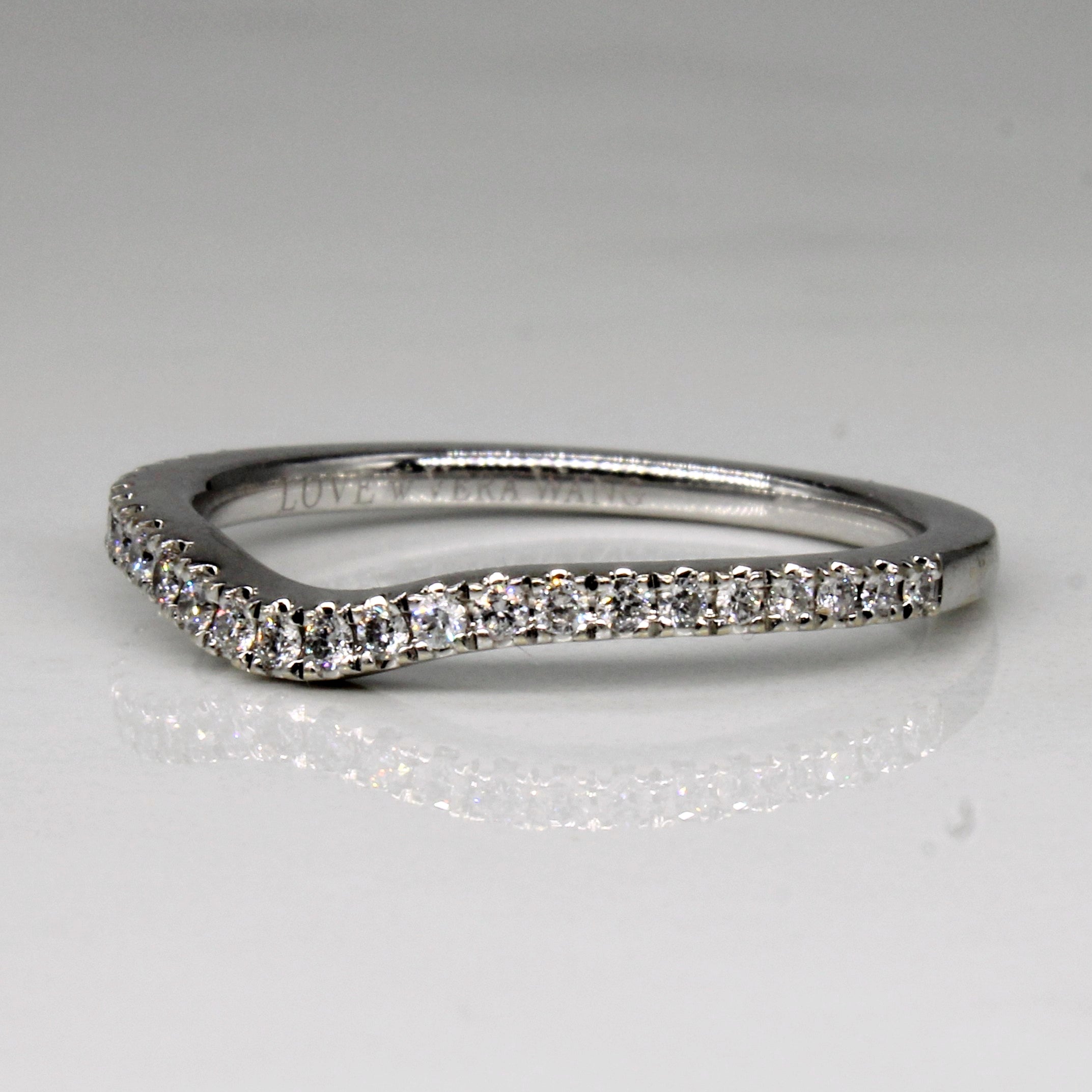 'Vera Wang' Diamond Contour Wedding Band | 0.13ctw | SZ 6.25 |