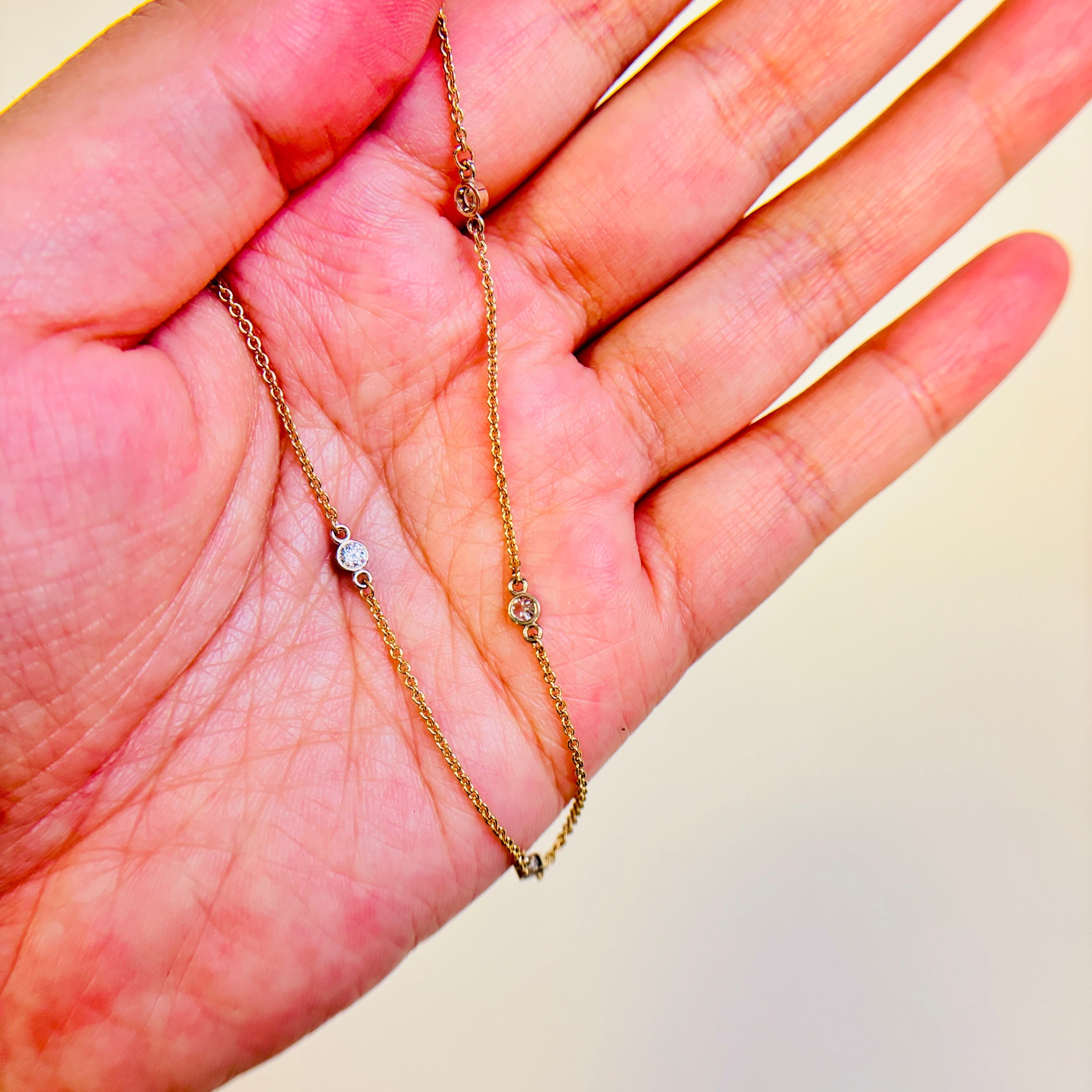 18k Yellow Gold Diamond Necklace | 0.60ctw | 20"