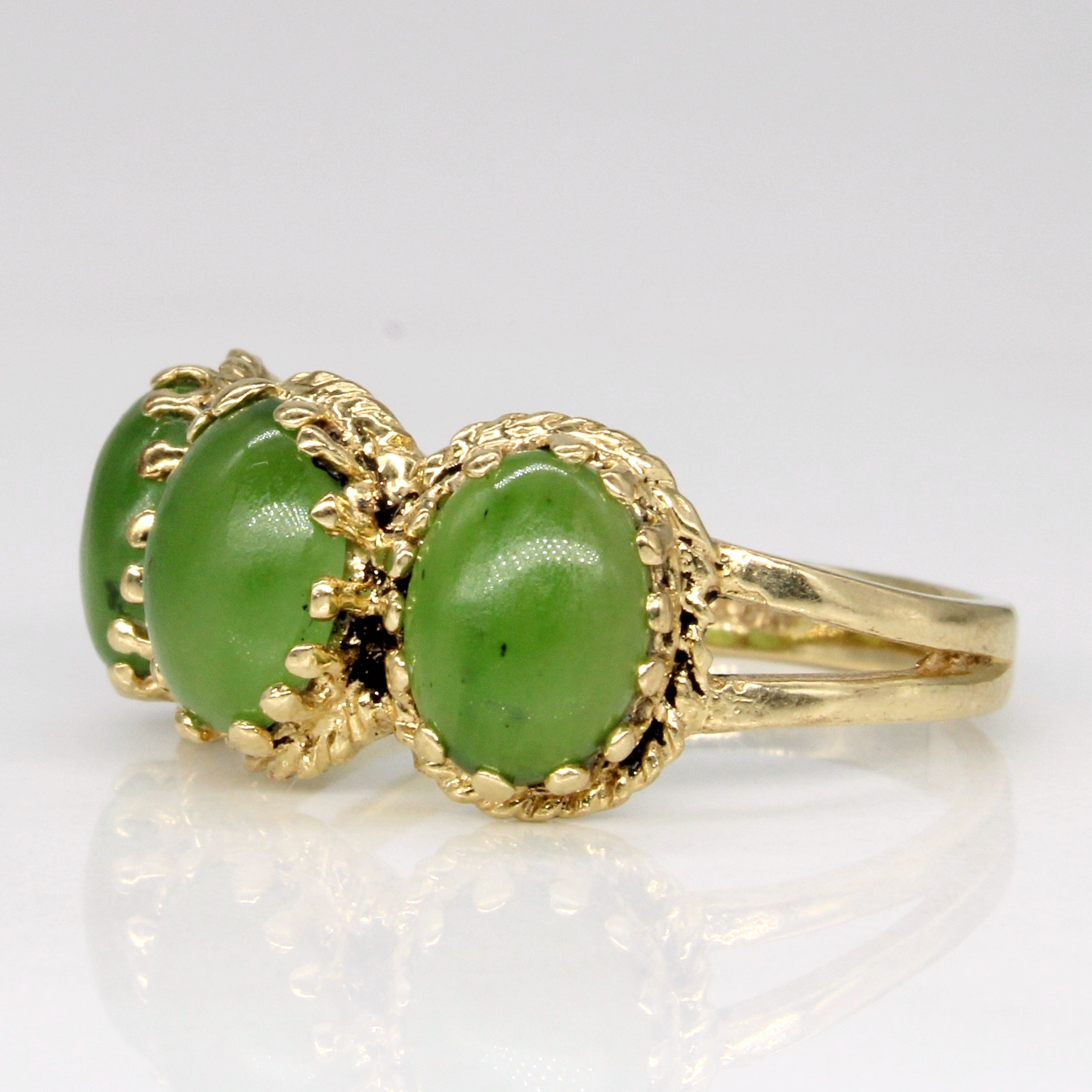 Nephrite Cocktail Ring | 3.00ctw | SZ 7.5 |