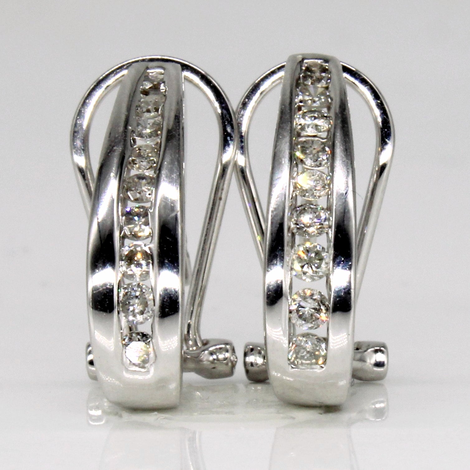 Channel Set Diamond Earrings | 0.26ctw |