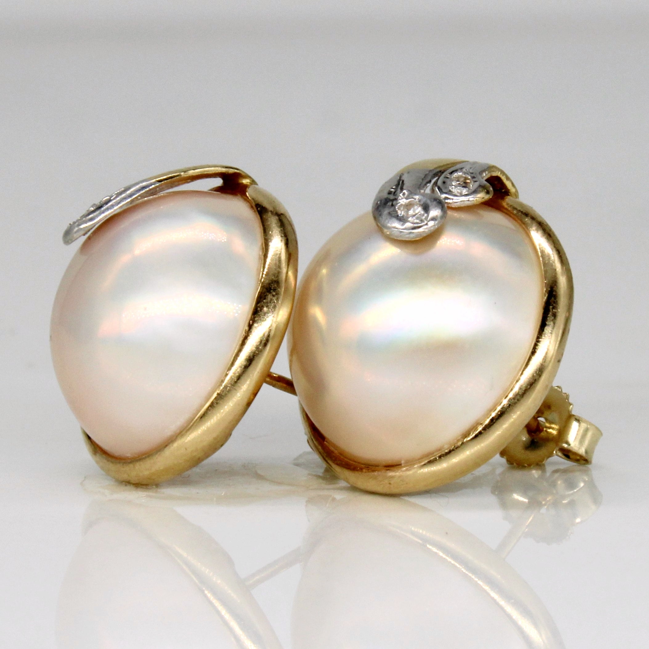 Pearl & Diamond Earrings | 0.02ctw |
