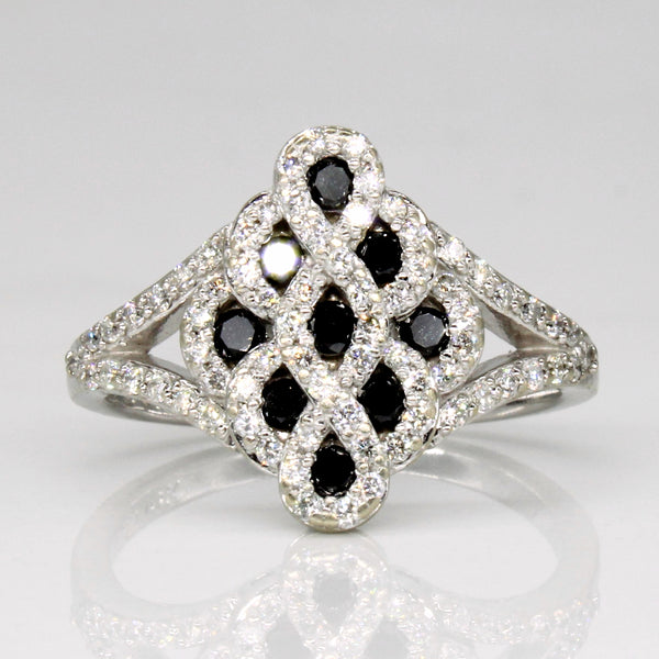 White & Black Diamond Ring | 0.35ctw, 0.14ctw | SZ 6.25 |