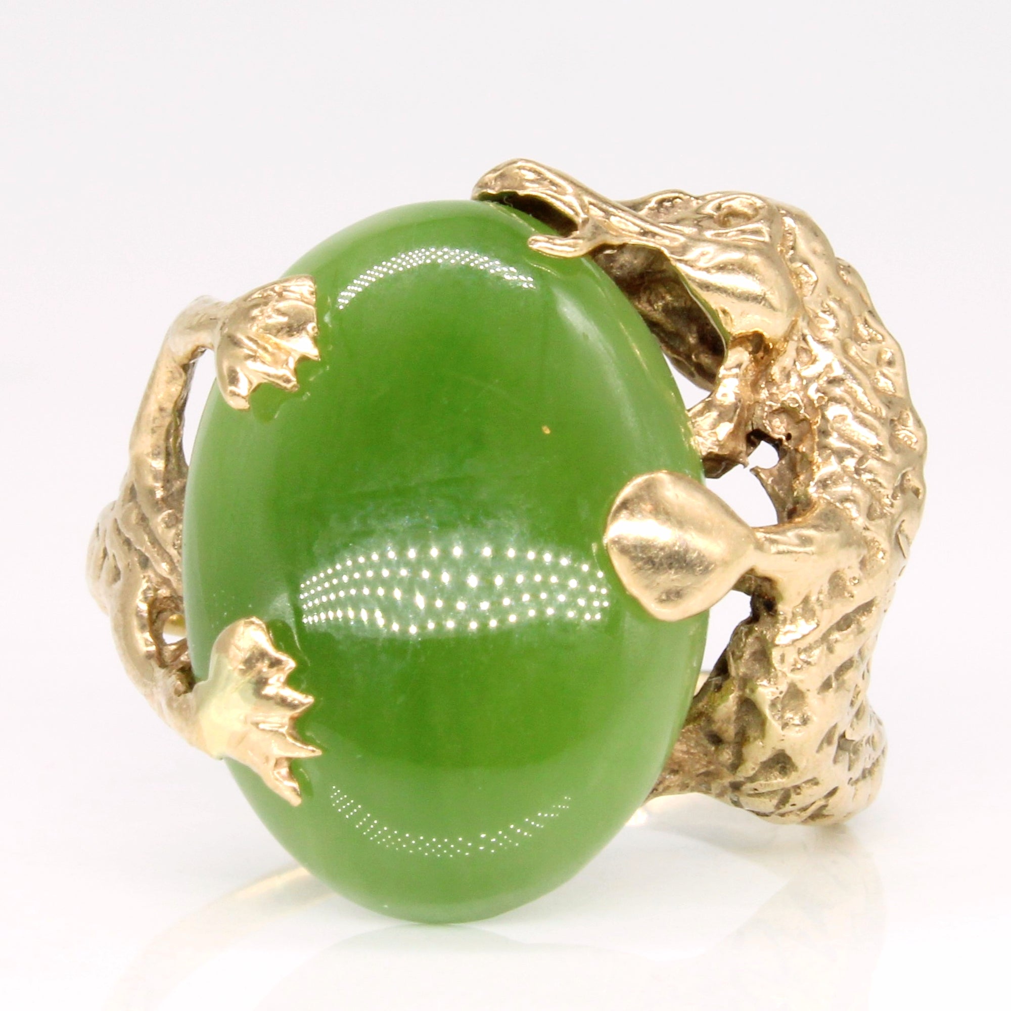 Nephrite Cocktail Ring | 9.70ct | SZ 6 |