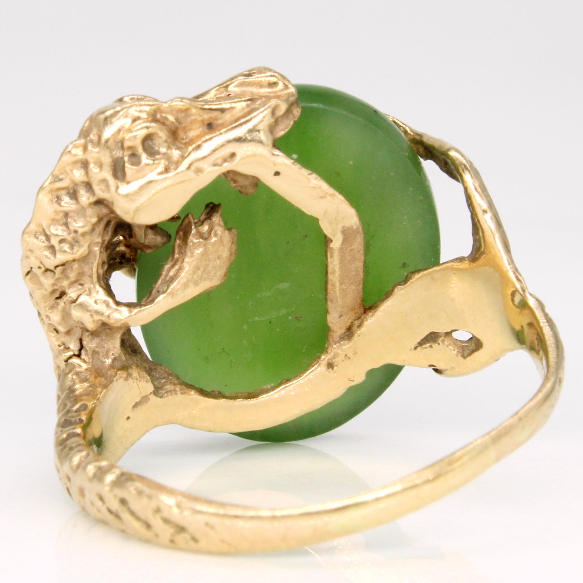 Nephrite Cocktail Ring | 9.70ct | SZ 6 |