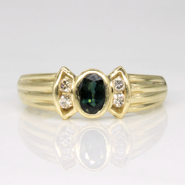 Sapphire & Diamond Ring | 0.40ct, 0.12ctw | SZ 8.5 |