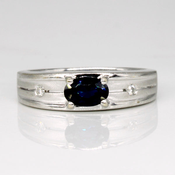 Sapphire & Diamond Ring | 0.60ct, 0.02ctw | SZ 6.5 |