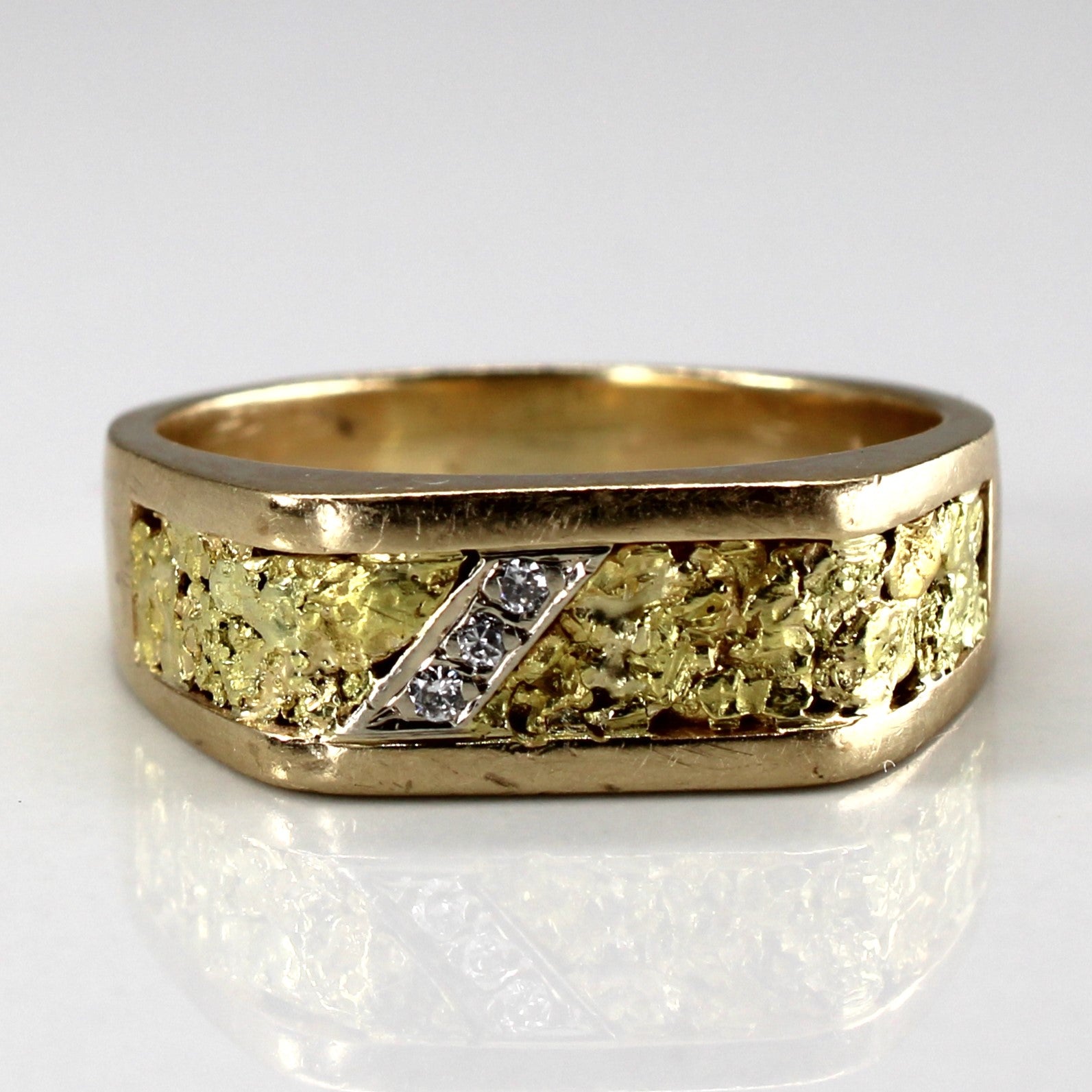 Nugget Filled Diamond Band | 0.04ctw | SZ 11 |