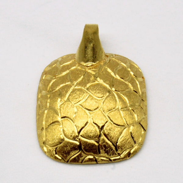 24k Yellow Gold Shell Pattern Pendant