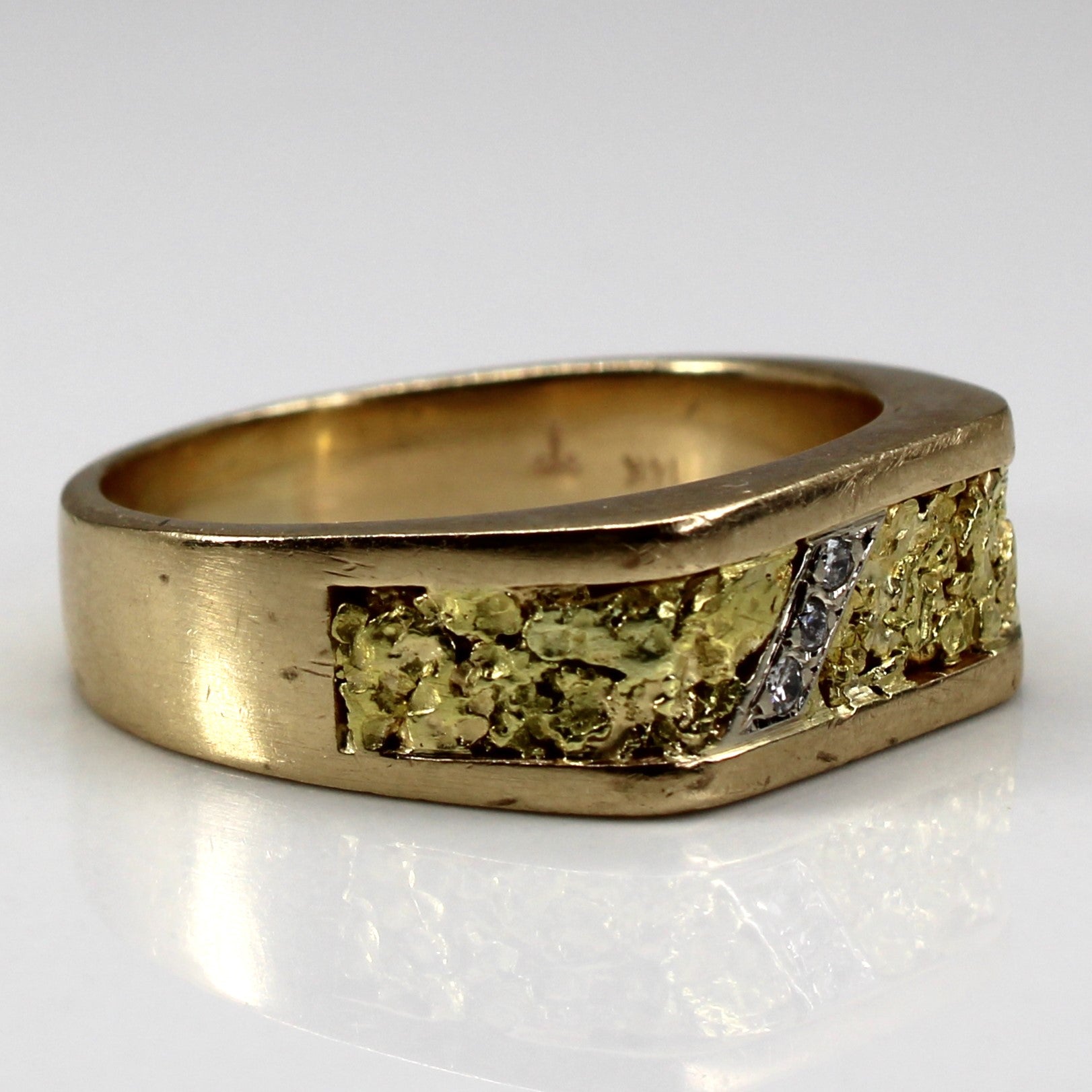 Nugget Filled Diamond Band | 0.04ctw | SZ 11 |