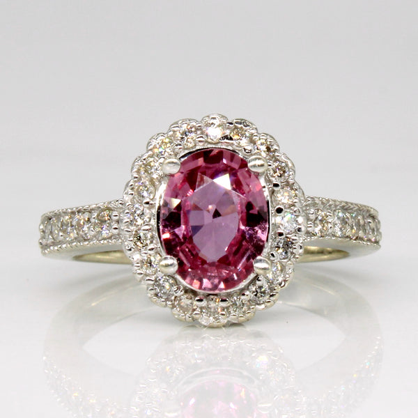 'Le Vian' Pink Sapphire & Diamond Ring | 1.10ct, 0.35ctw | SZ 5 |